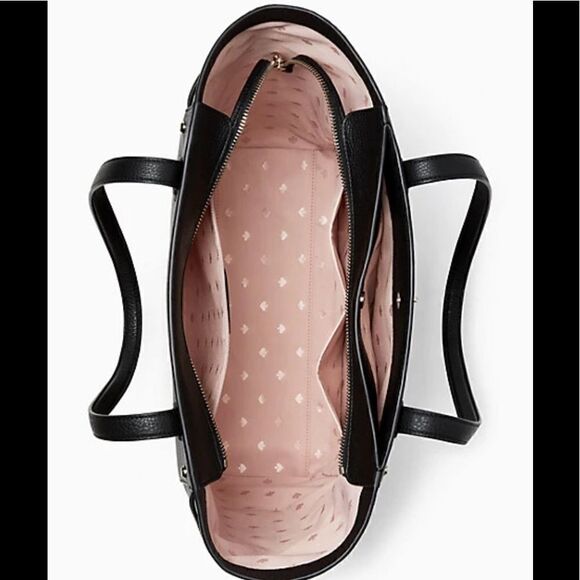 Kate Spade Pebbled Leather Large Tote Bag Black - Picture 10 of 12